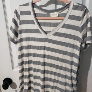 V neck womens casual tee